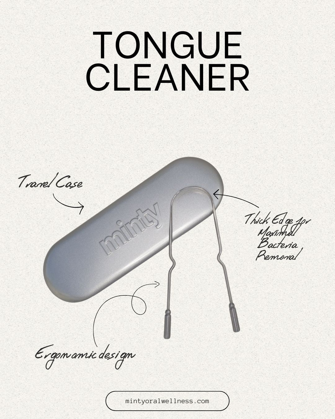 Minty Tongue Cleaner & Case
